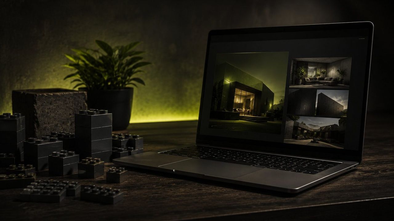 Handwerker prueft seine neue Webseite am Laptop in der Werkstatt — Mehrkunden 26