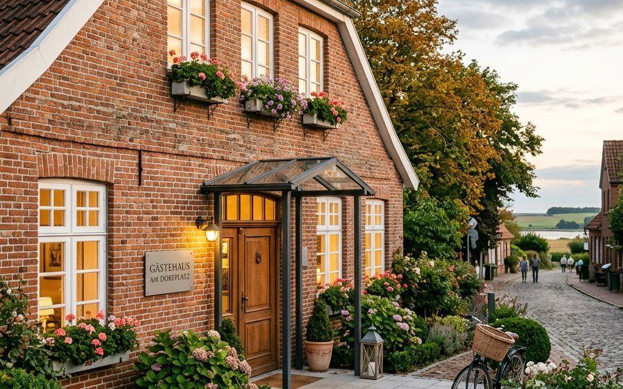 Charmantes Gästehaus an der Küste Schleswig-Holsteins — Beispiel für eine Hotel-Webseite