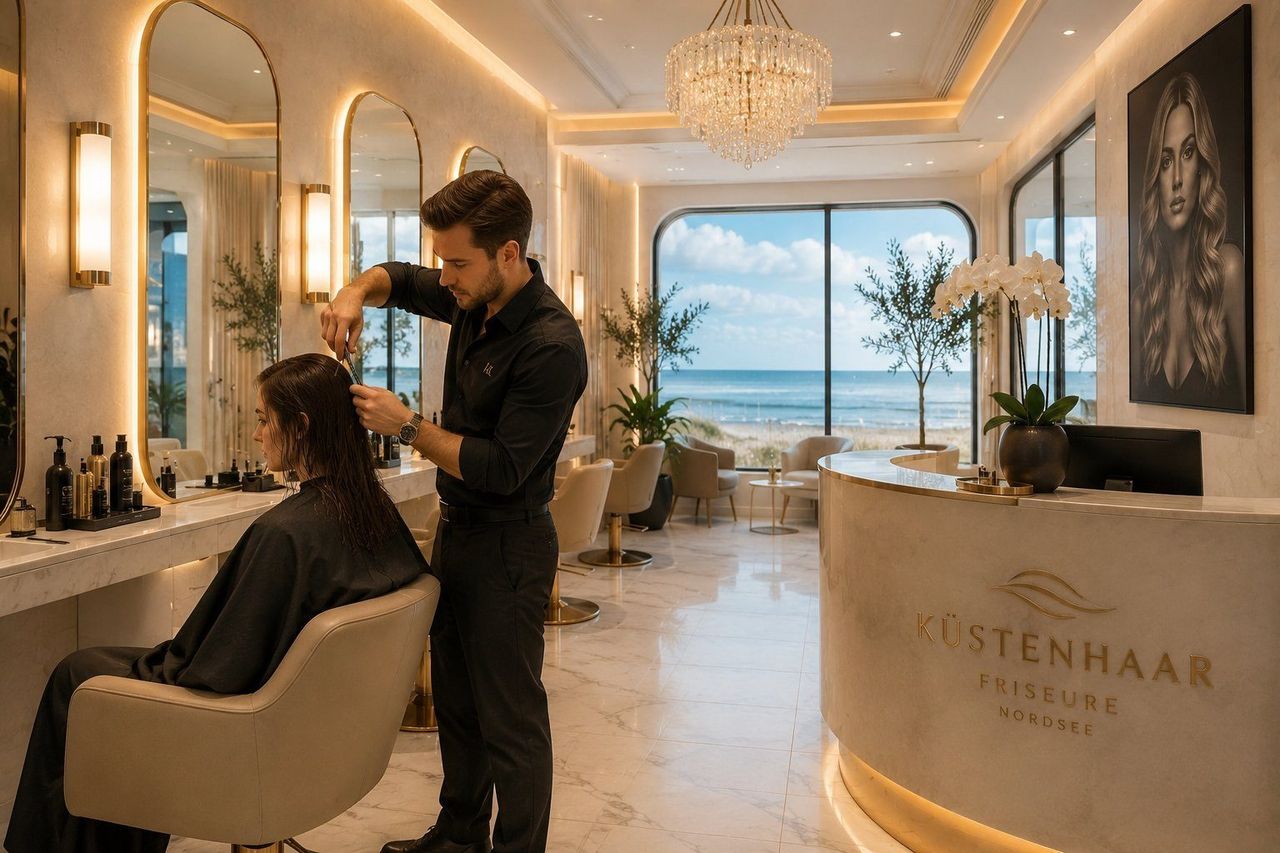 Premium-Friseursalon mit Online-Terminbuchung — Beispiel für eine Salon-Webseite